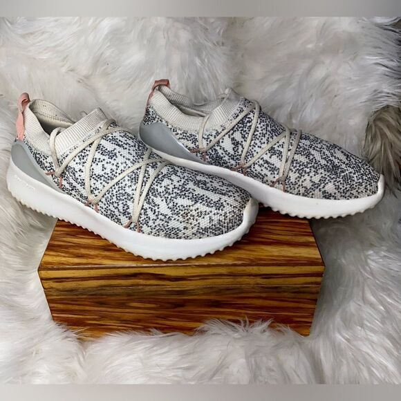 Adidas Ultimamotion Women’s Size 9 Cloudfoam Gray Pink Lace Up Sneakers Shoes - Picture 4 of 8